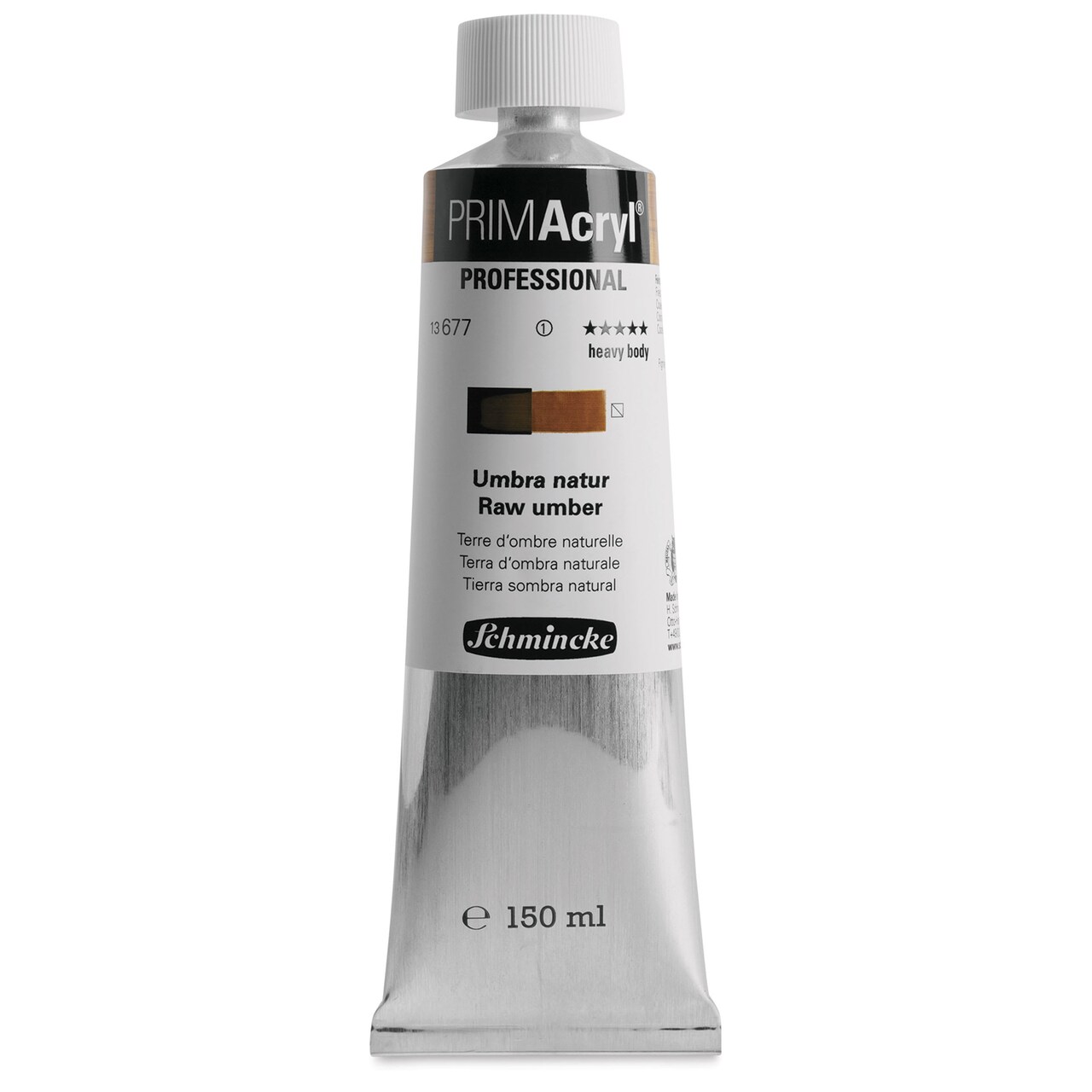 Schmincke Primacryl Professional Acrylic Paint - Raw Umber, 150 ml Tube